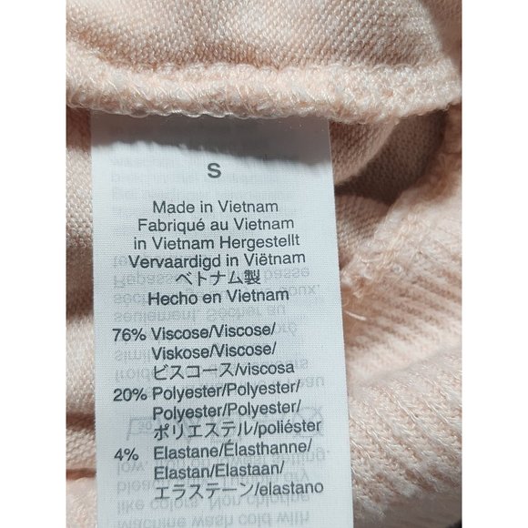 J. Crew Womens Peach Cross Body Sweater Sz Small - Slight Flaw On Left Sleeve - Picture 6 of 7